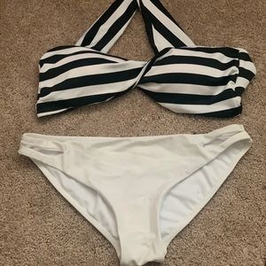 black/white  bikini set
